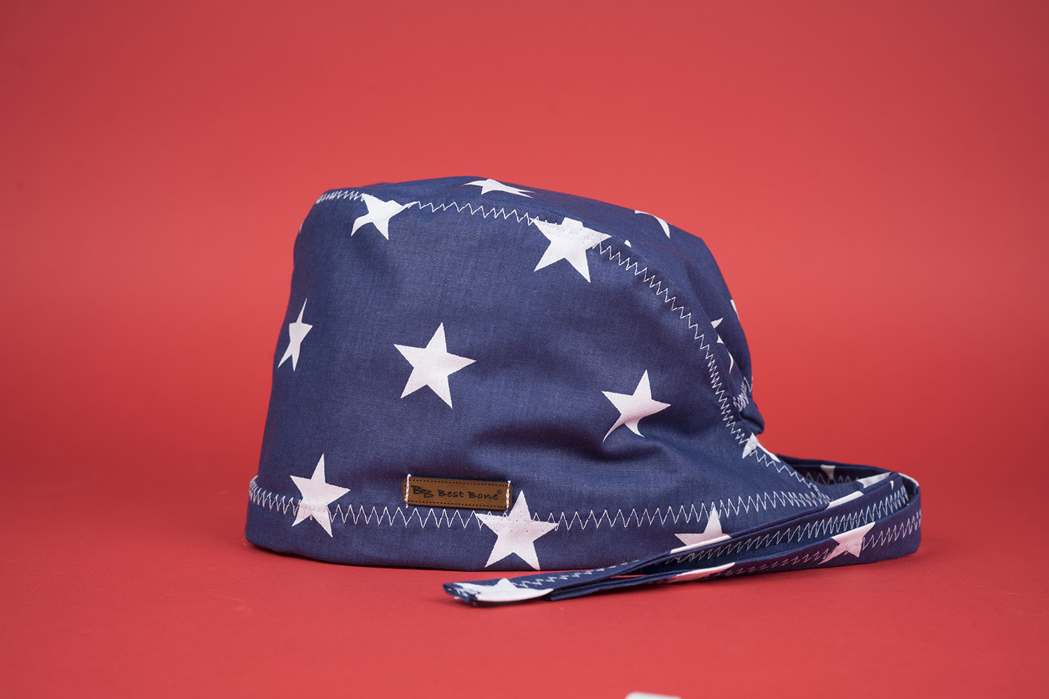 Lacivert Büyük Yıldızlar Desenli Cerrahi Bone