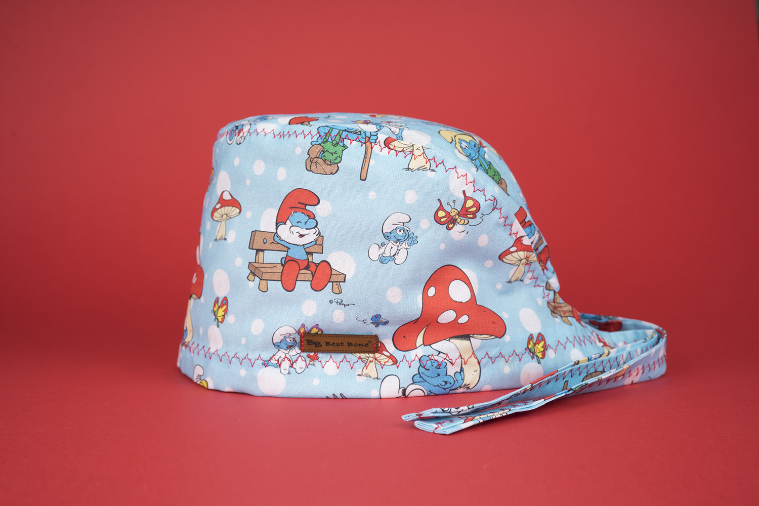 Lisanslı Şirinler Desenli Cerrahi Bone