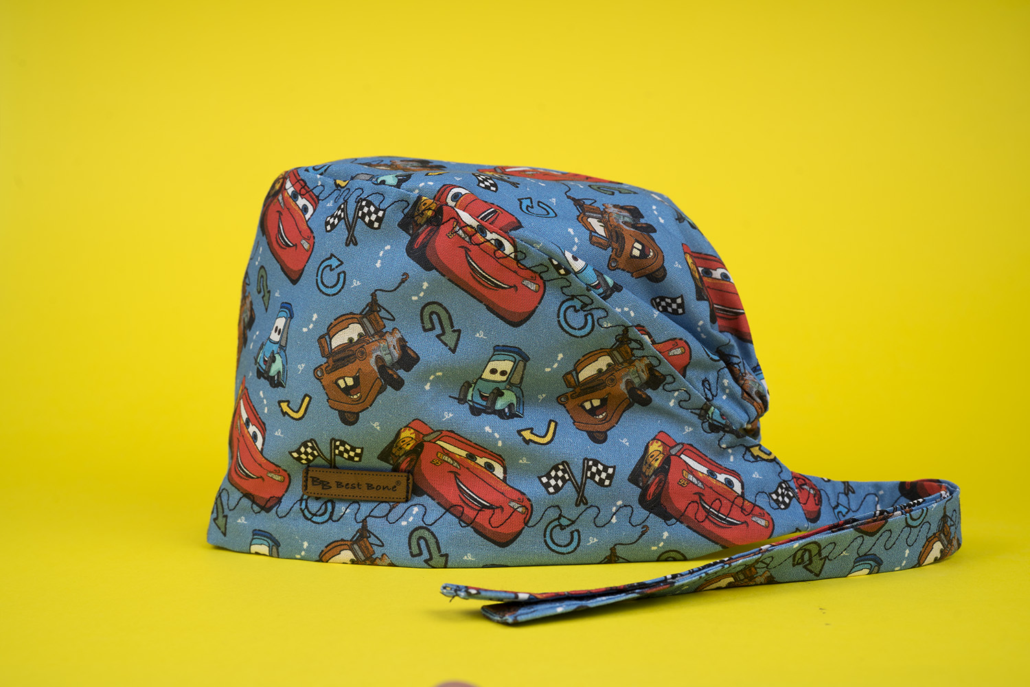 Lisans Arabalar(şimşek mcqueen) Desenli Cerrahi Bone